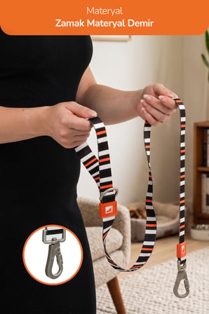 Köpekler İçin Dayanıklı Ve Güvenli, Desenli Gezdirme Tasması ( 25mm )  