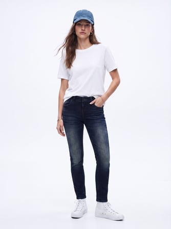 Nıcole Dar Paça Orta Bel Mid Indigo Jean Pantolon