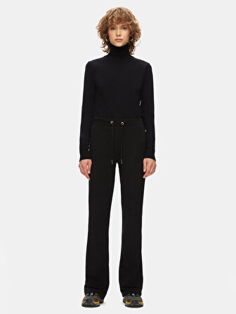 Beli Lastikli Flare Siyah Eşofman