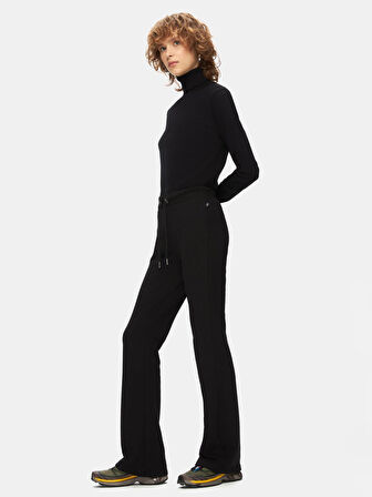 Beli Lastikli Flare Siyah Eşofman