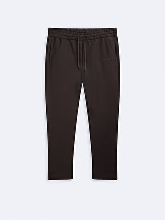 Beli Lastikli Düz Paça Antrasit Eşofman