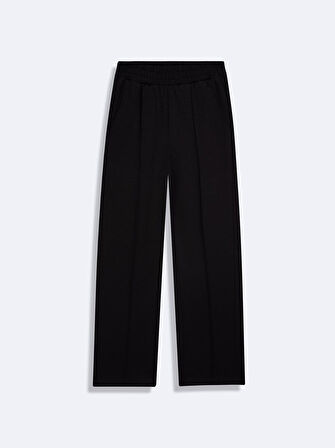 Yüksek Bel Rahat Kesim Siyah Eşofman