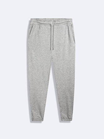 Beli Lastikli Dar Paça Gri Eşofman