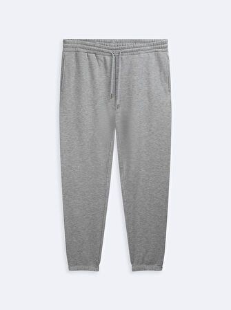 Beli Lastikli Dar Paça Gri Eşofman