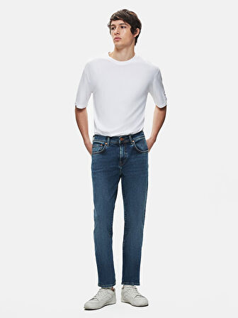 Sawyer P Dar Paça Orta Bel Jean Pantolon