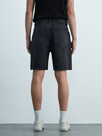 Jadrıen Rahat Kesim Yüksek Bel Jean Bermuda