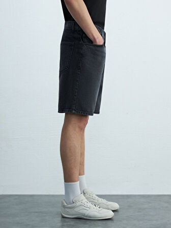 Jadrıen Rahat Kesim Yüksek Bel Jean Bermuda