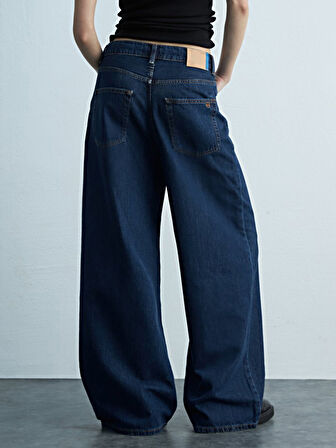 Denıssa Geniş Paça Yüksek Bel Jean Pantolon