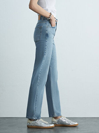 New Wanda Düz Paça Rahat Kesim Jean Pantolon