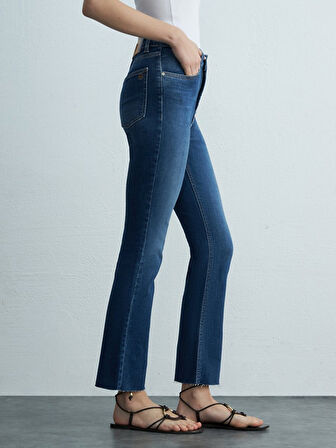 Lıssy Ispanyol Paça Yüksek Bel Jean Pantolon