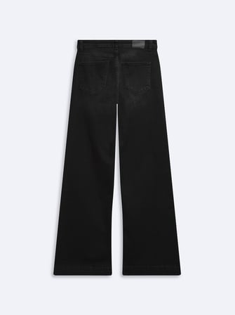 Marena Wide Leg Yüksek Bel Mid Indigo Jean Pantolon