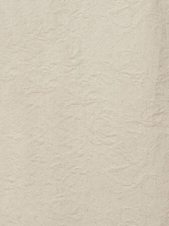 Lyorna Kabartma Desenli Düz Paça Yüksek Bel Jean Pantolon