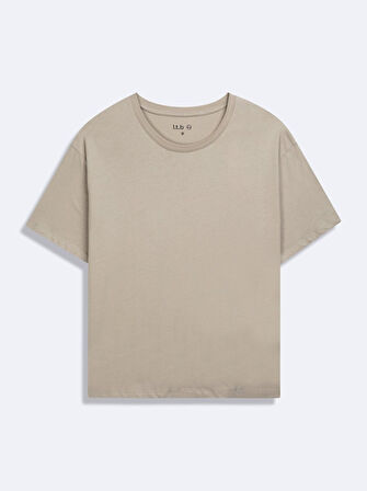 Kısa Kollu Sıfır Yaka Basic Yeşil T-shırt