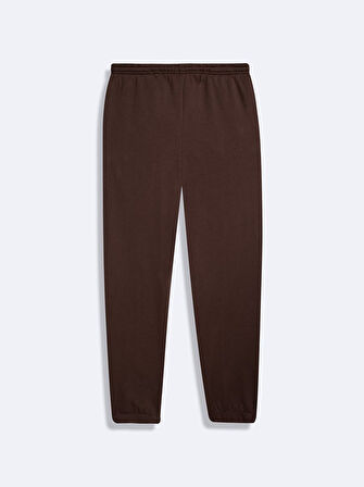 Beli Lastikli Dar Paça Kahve Rengi Eşofman