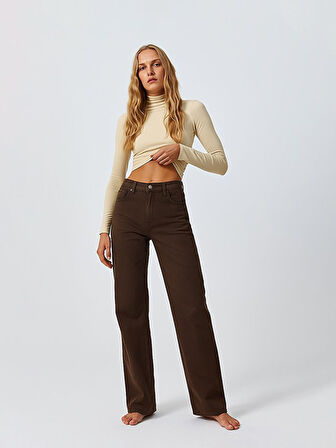 New Wanda Düz Paça Rahat Kesim Jean Pantolon