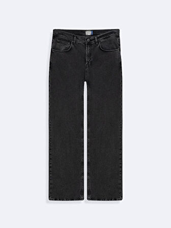 Lıoren Düz Paça Orta Bel Jean Pantolon