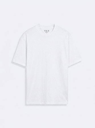 Bisiklet Yaka Basic Beyaz T-shırt