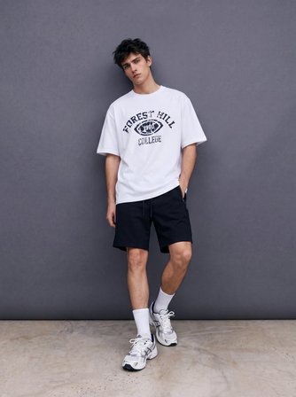 Vintage Efektli Relaxed Fit Beyaz T-shırt