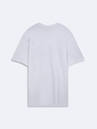 Vintage Efektli Relaxed Fit Beyaz T-shırt