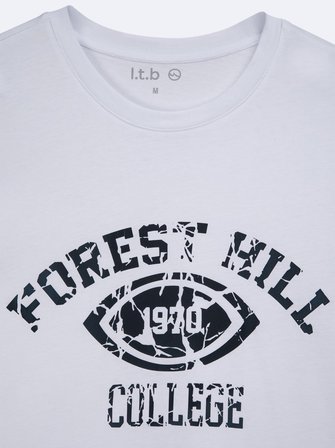 Vintage Efektli Relaxed Fit Beyaz T-shırt