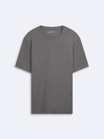 Relaxed Fit İnterlok Basic Yeşil T-shırt