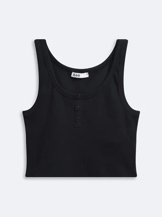Düğmeli Kaşkorse Crop Lacivert Atlet