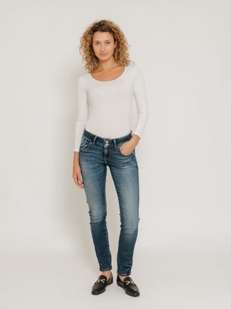 Molly Mıd Slım Fit Orta Bel Mid Indigo Jean Pantolon