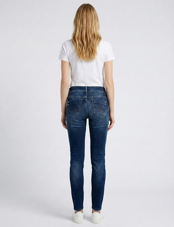 Molly Mıd Slım Fit Orta Bel Mid Indigo Jean Pantolon