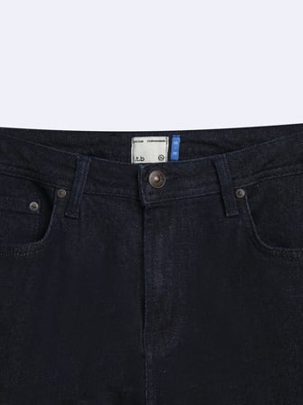 Paul X Düz Paça Orta Bel Dark İndigo Jean Pantolon