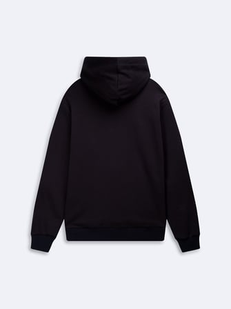 Relaxed Fit Yazı Baskılı Kapüşonlu Lacivert Sweatshırt