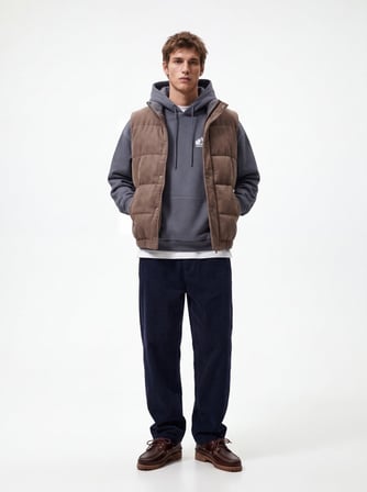 Regular Fit Baskı Detaylı Kapüşonlu Gri Sweatshırt