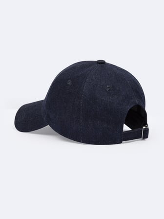 Mavi Nakış İşlemeli Denim ŞAPKA