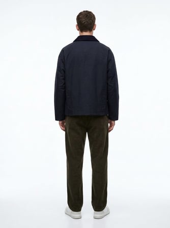 Relaxed Fit Cep Detaylı Lacivert Mont