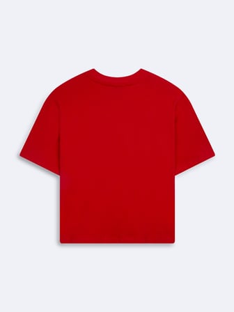 Baby Tee Basic Bisiklet Yaka Kırmızı T-shırt