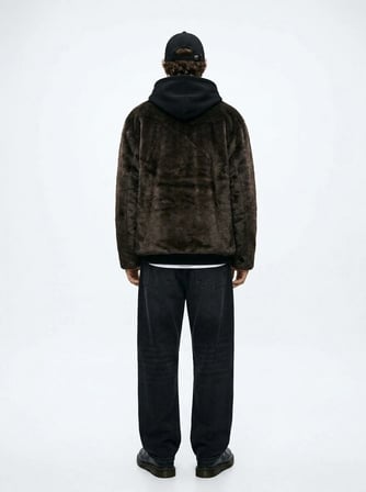 Relaxed Fit Kürk Kahverengi Ceket