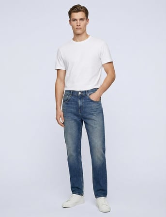 Marıano Mıd Düz Paça Orta Bel Mid Indigo Jean Pantolon
