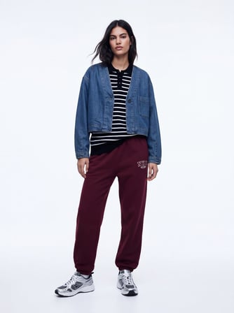 Slim Fit Yaka Detaylı Çizgili Siyah Kazak