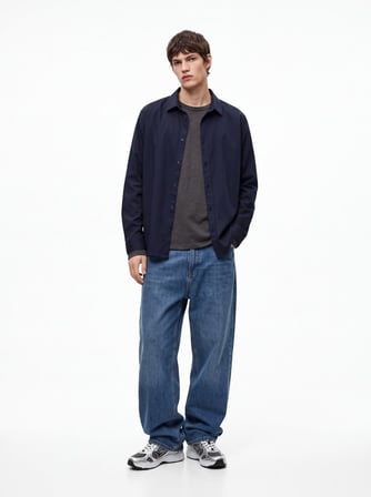 Regular Fit Reglan Kollu Basic Gri Sweatshırt
