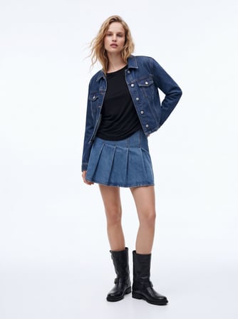 Regular Fit Flamlı Basic Siyah Sweatshırt