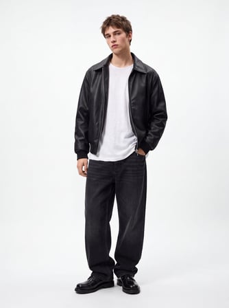 Regular Fit Flamlı Basic Beyaz Sweatshırt