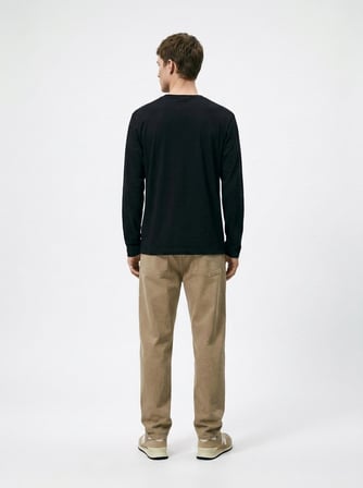Regular Fit Likralı Basic Lacivert Sweatshırt