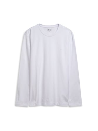Regular Fit Likralı Basic Beyaz Sweatshırt