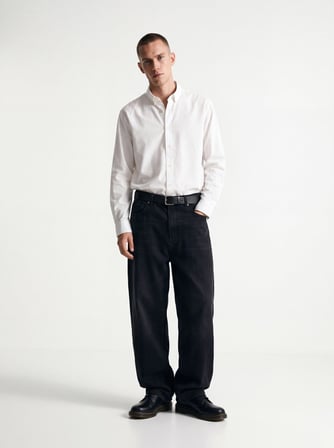 Regular Fit Basic Beyaz Gömlek