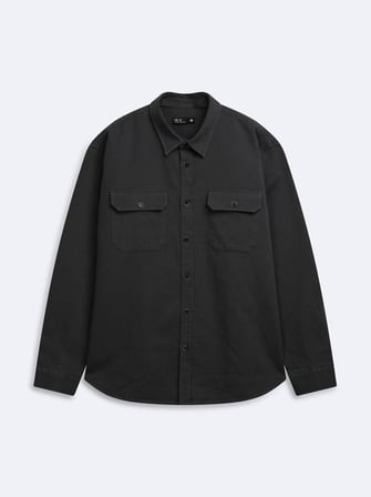 Oversize Fitilli Uzun Kollu Gri Gömlek