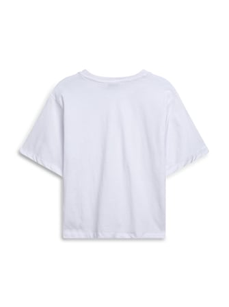 Baby Tee Yazı Baskılı Beyaz T-shırt