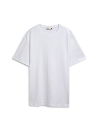 Regular Fit Basic Bisiklet Yaka Beyaz T-shırt