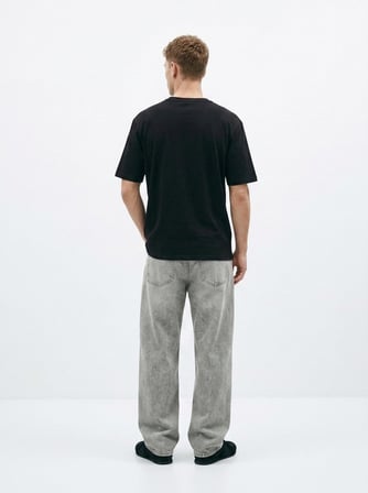 Regular Fit Basic Bisiklet Yaka Siyah T-shırt