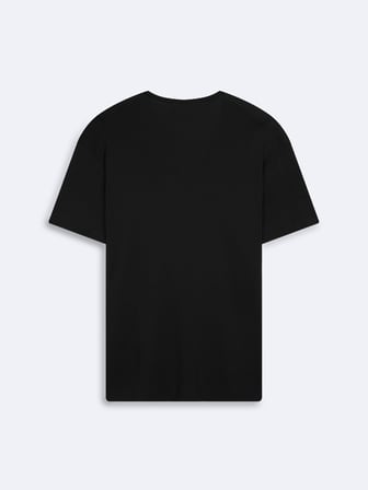 V Yaka Basic Siyah T-shırt