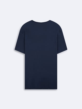 V Yaka Basic Lacivert T-shırt