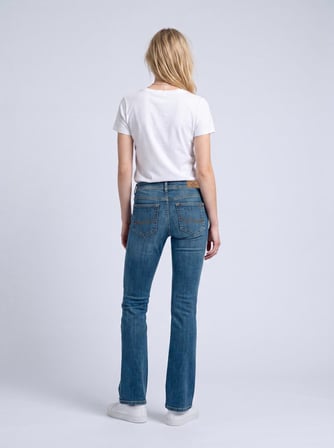 Julıana Low Bootcut Düşük Bel Mid Indigo Jean Pantolon